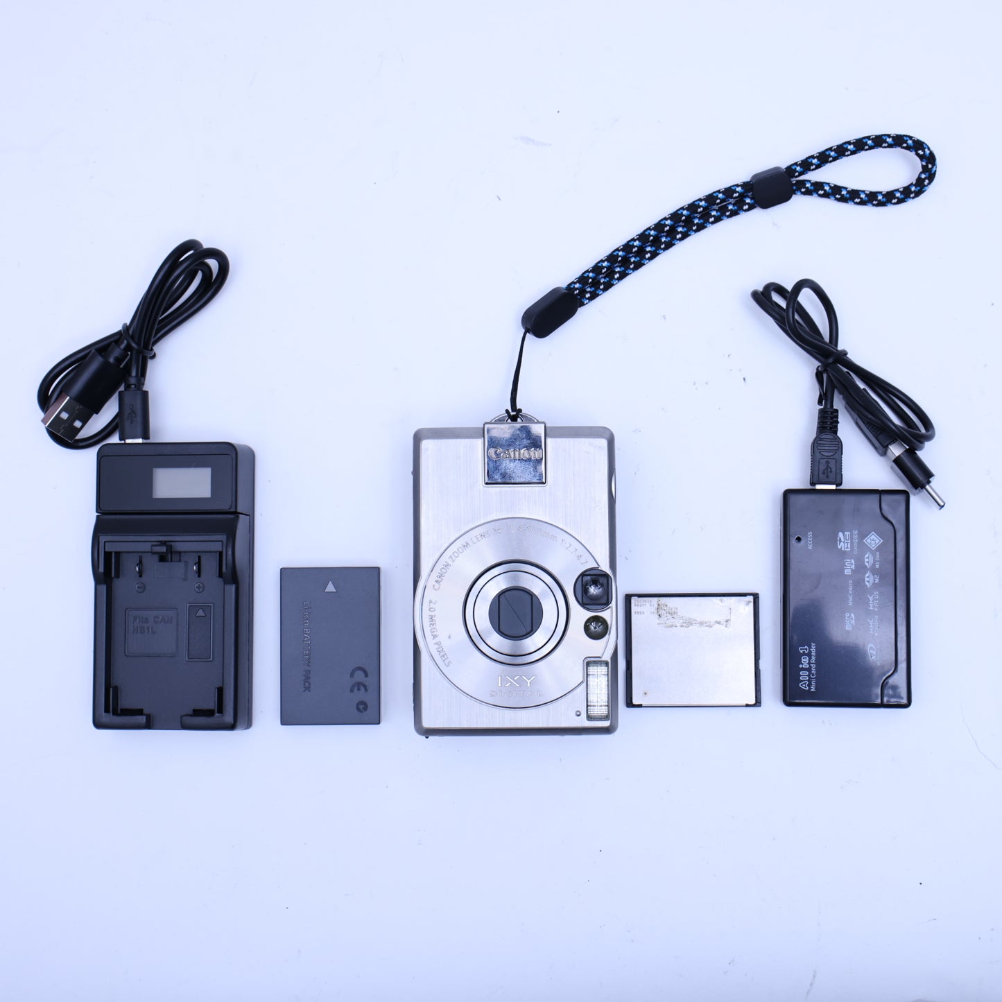 ［スマホ転送セット］Canon IXY Digital 300a コンデジ コンパクトデジタルカメラ メモリーカード等付
